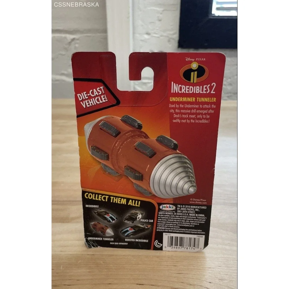 Jakks Pacific Incredibles 2 Underminer Tunneler Die-Cast Vehicle 2018 New Sealed